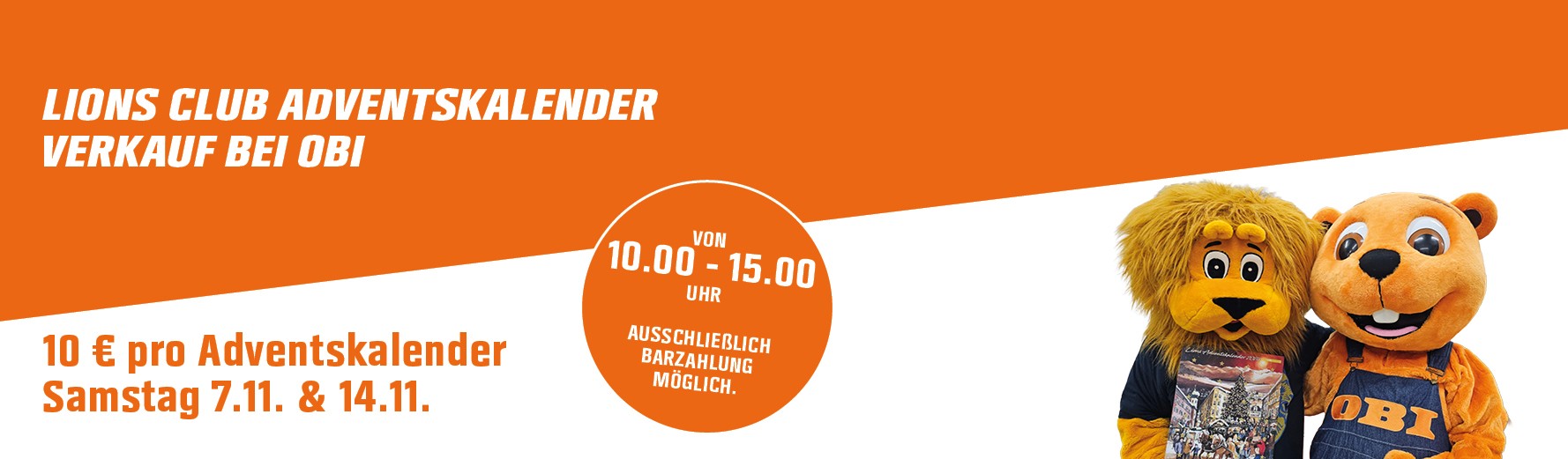 Lions Club Adventskalender – Verkauf bei OBI